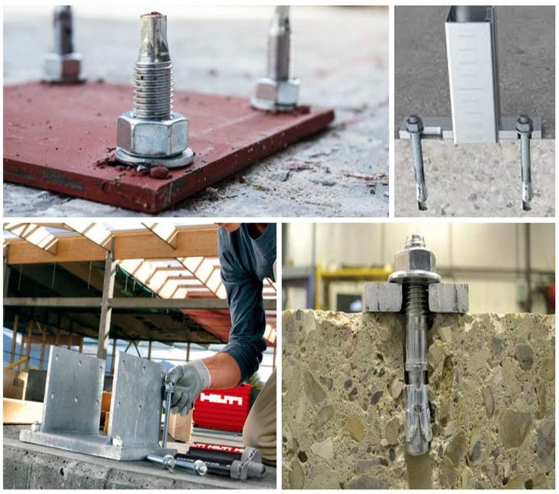 Levanco 1/2" X 5" Concrete Anchor, 304 Stainless Wedge Anchor with Excellent Anti-Rust Performance, 304(18-8) Stainless Steel Concrete Anchors and Screws Kit (5pcs) - Image 5